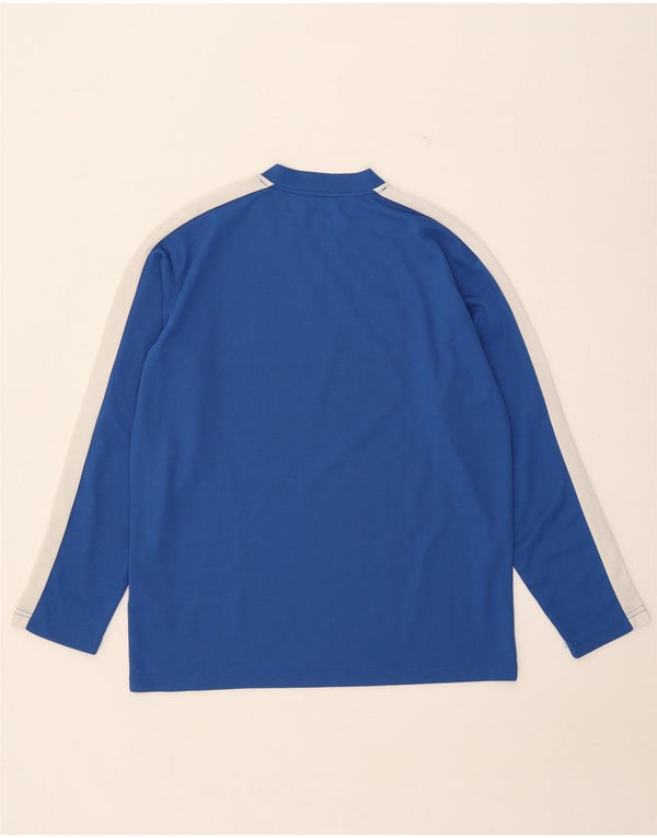 Umbro Mens Top Long Sleeve Medium Blue Colourblock Polyester