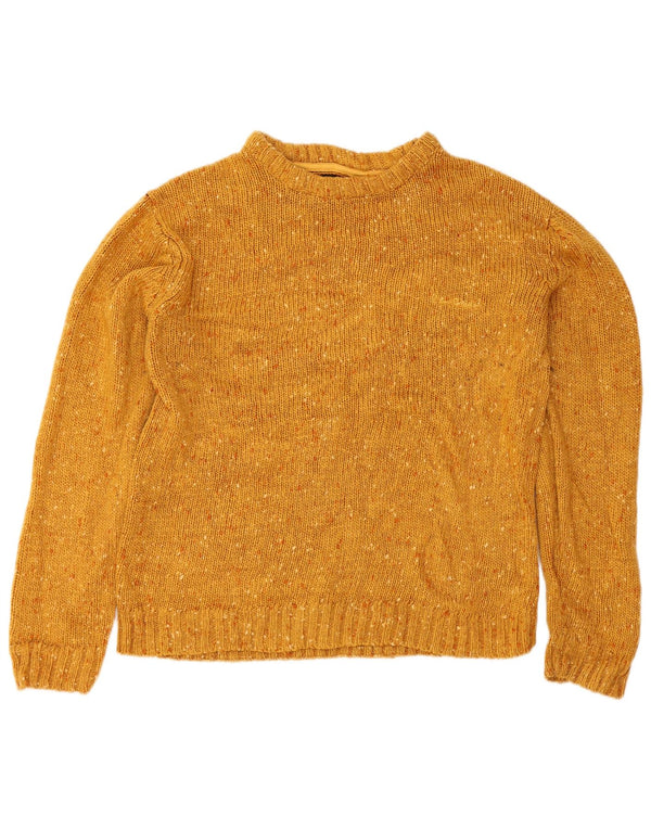 PIERRE CARDIN Womens Crew Neck Jumper Sweater UK 18 XL Yellow Flecked