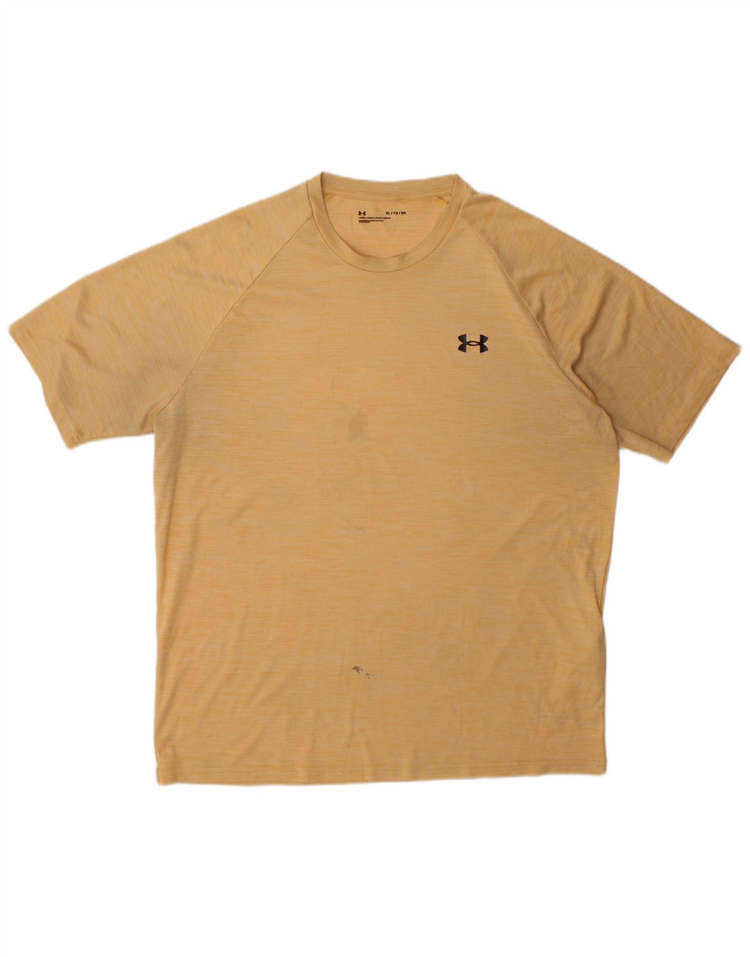 Under Armour Mens T-Shirt Top XL Yellow Polyester