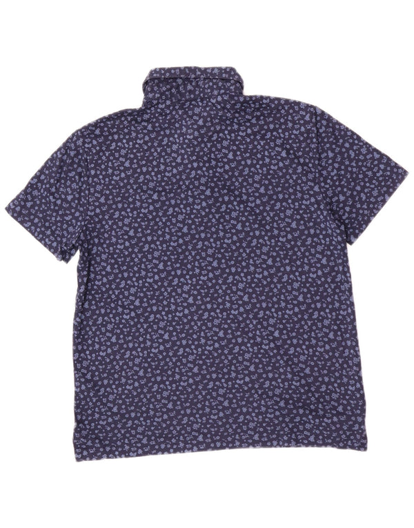 Polo Ralph Lauren Mens Custom Slim Fit Polo Shirt Medium Navy Blue Floral