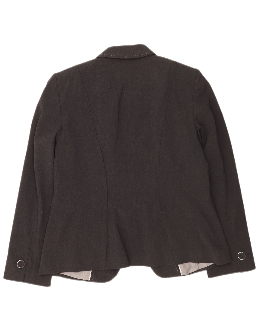 Marks & Spencer Womens 1 Button Blazer Jacket UK 14 Large Black Polyester