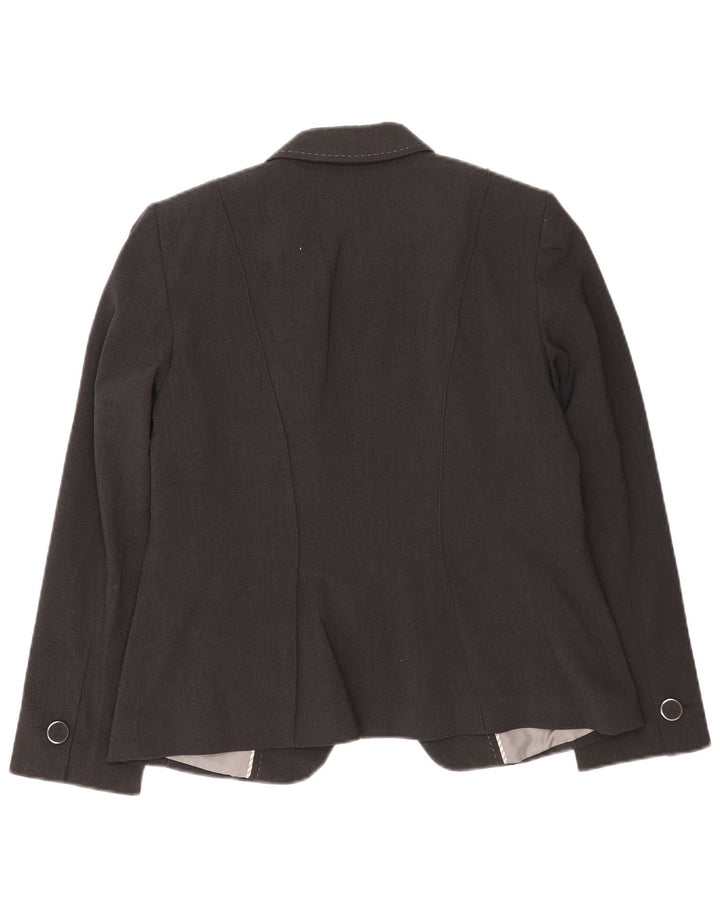 Marks & Spencer Womens 1 Button Blazer Jacket UK 14 Large Black Polyester