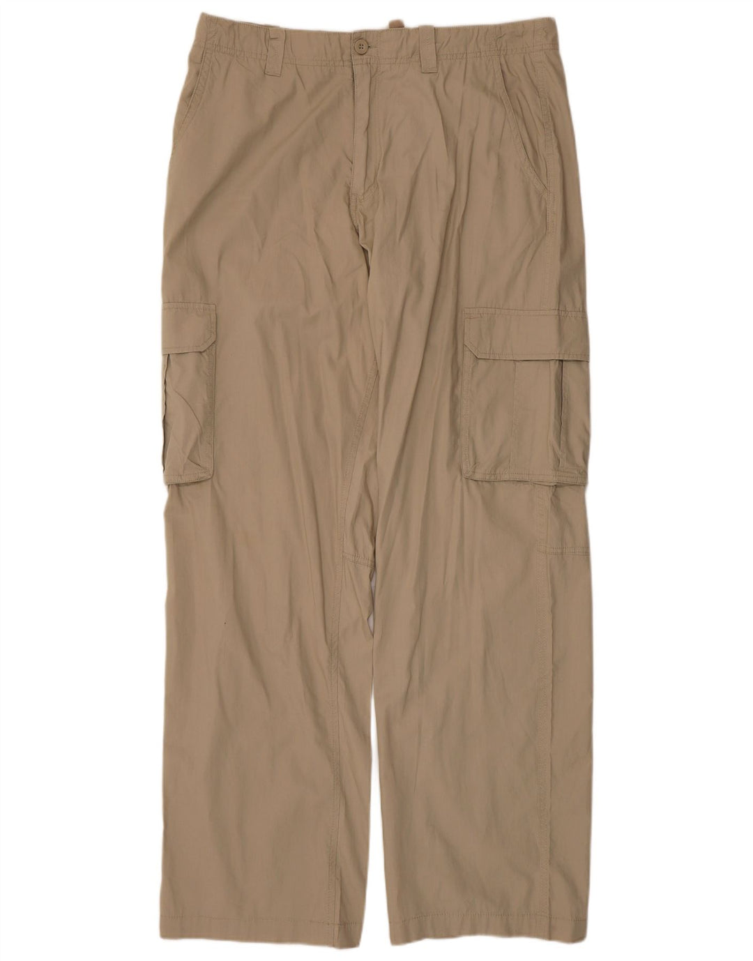 Cherokee Mens Straight Cargo Trousers W36 L34 Beige Cotton
