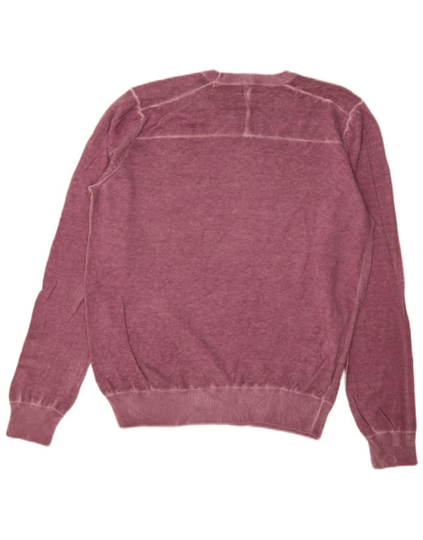 Calvin Klein Jeans Mens Crew Neck Jumper Sweater Medium Pink Cotton