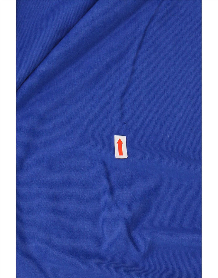 ADIDAS Mens Graphic T-Shirt Top Medium Blue Cotton