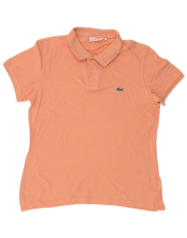 LACOSTE Mens Polo Shirt Size 4 Medium Pink Cotton