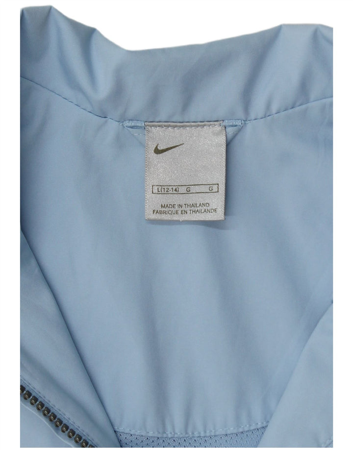 Nike Womens Oversized Tracksuit Top Jacket US 12/14 Large Blue Polyester