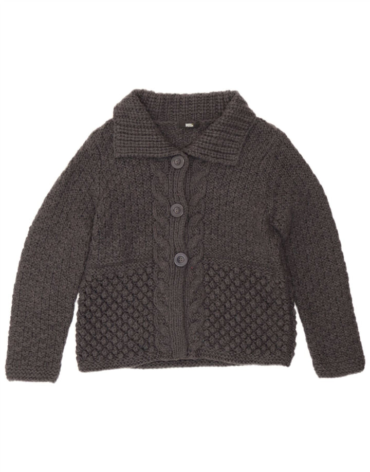 Marks & Spencer Womens Cardigan Sweater UK 14 Medium Grey Acrylic