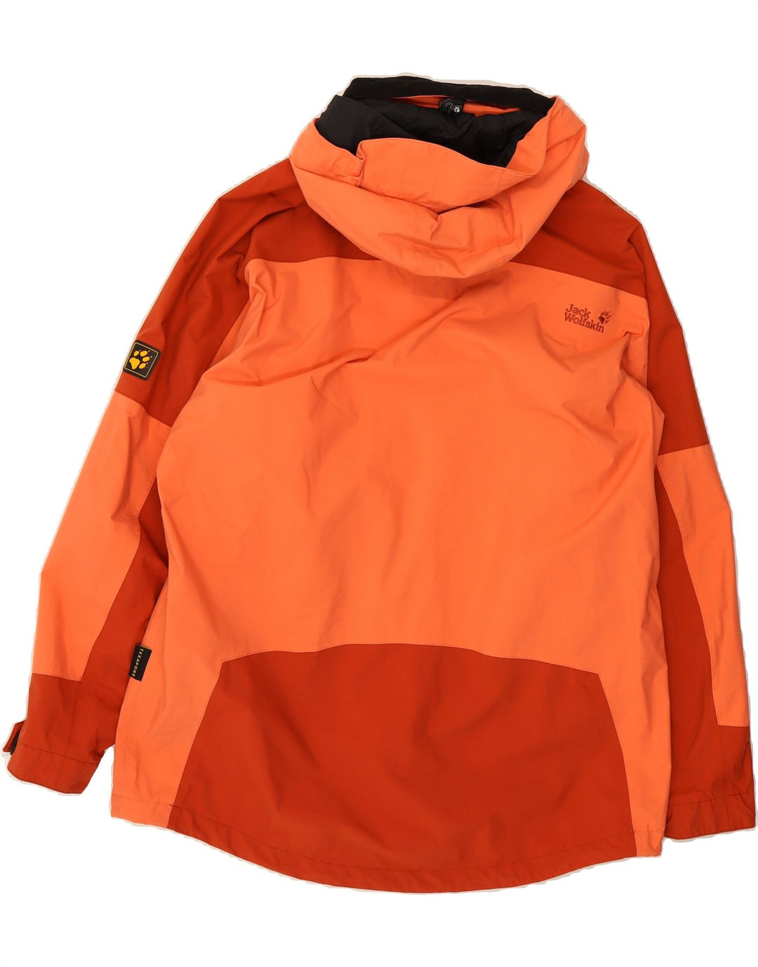 JACK WOLFSKIN Womens Oversized Windbreaker Jacket UK 14/16 Large Orange Vintage Jack Wolfskin and Second-Hand Jack Wolfskin from Messina Hembry 
