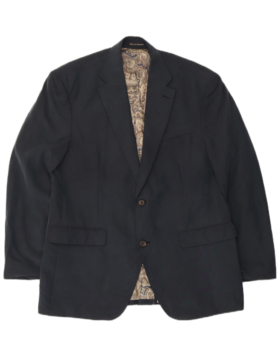 Ralph Lauren Mens 2 Button Blazer Jacket UK 40 Medium Navy Blue Modal