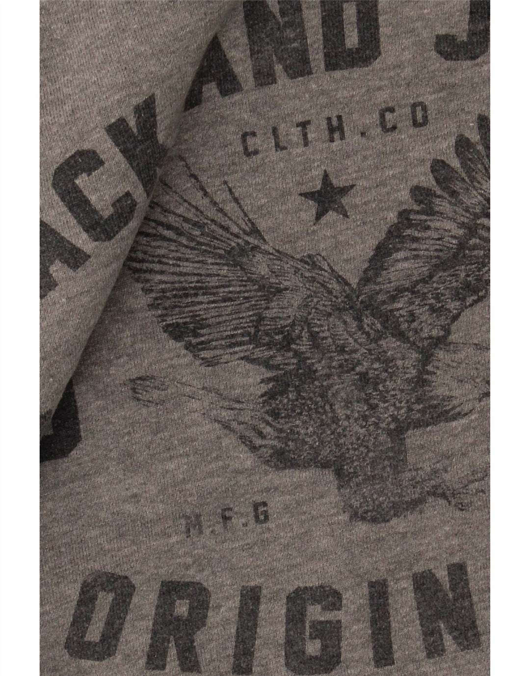 Jack & Jones Mens Graphic Sweatshirt Jumper Small Grey Cotton