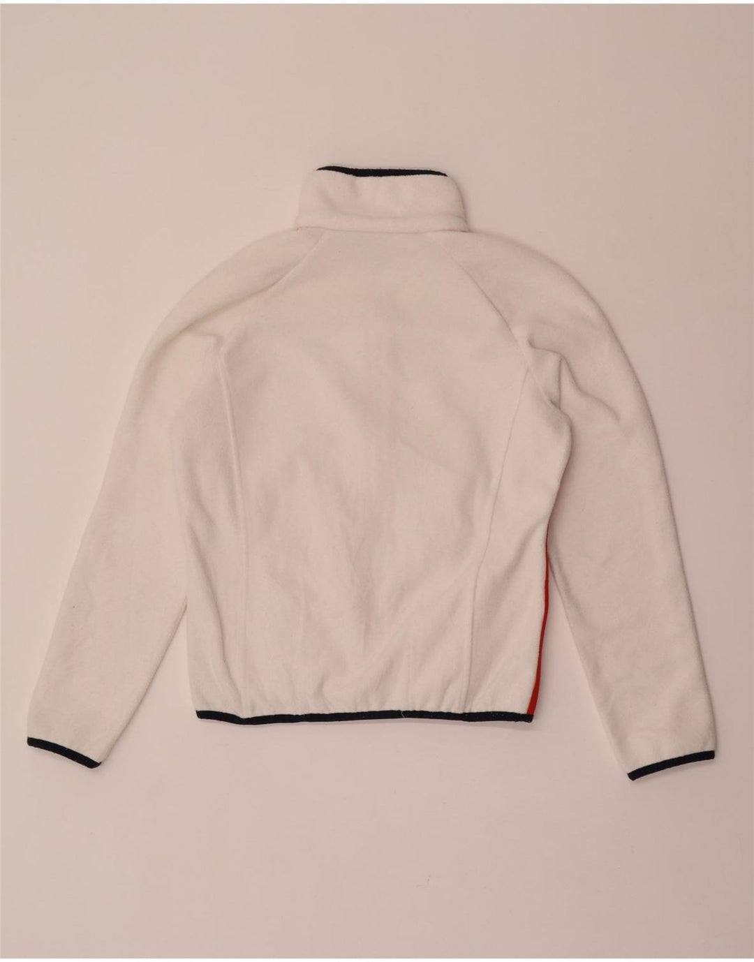 Lotto Womens Fleece Jacket UK 14 Medium White Striped