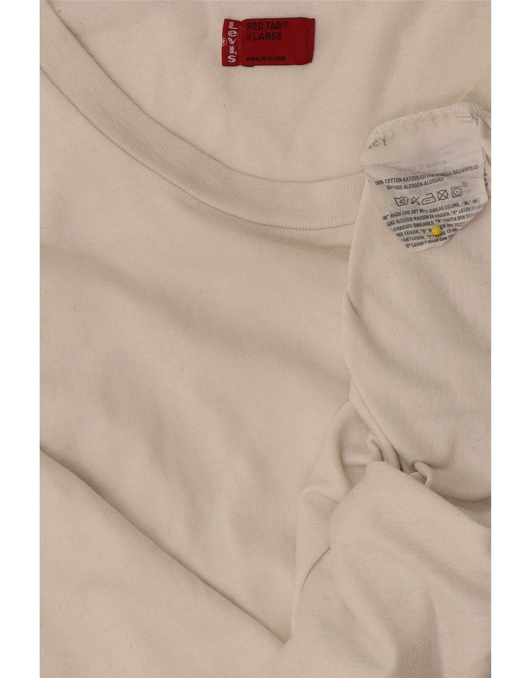 Levi's Mens Top Long Sleeve XL White Cotton