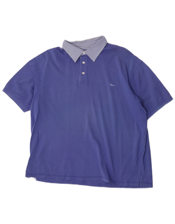Harmont & Blaine Mens Polo Shirt 4XL Blue Classic