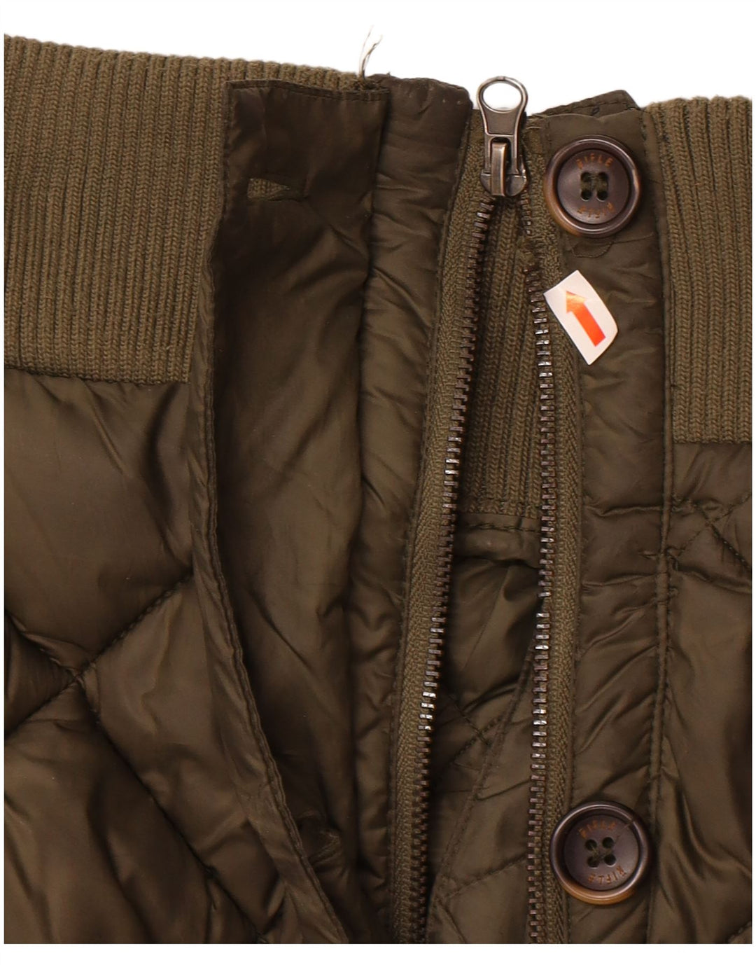 RIFLE Mens Padded Jacket UK 42 XL Khaki Polyester