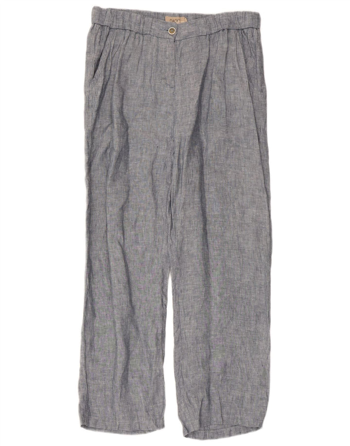 DACK'S Womens Wide Leg Pegged Chino Trousers Small W30 L27 Blue