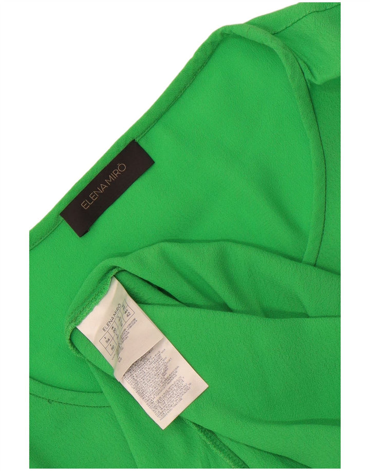 ELENA MIRO Womens Blouse Top UK 20 2XL  Green Viscose