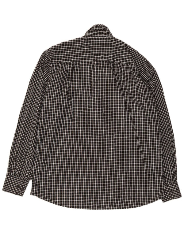 Pierre Cardin Mens Regular Fit Shirt Large Black Check