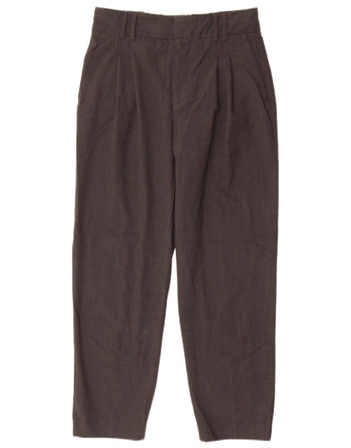 Zara Womens Pegged Chino Trousers EU 36 Small W26 L25 Grey Polyester