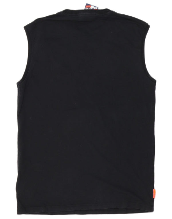 SUPERDRY Mens Vest Top Small Black Cotton