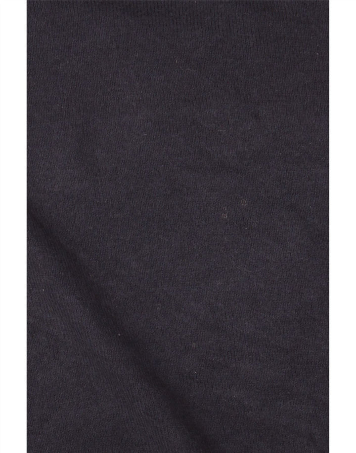 EDDIE BAUER Mens Zip Neck Jumper Sweater XL Navy Blue Cotton