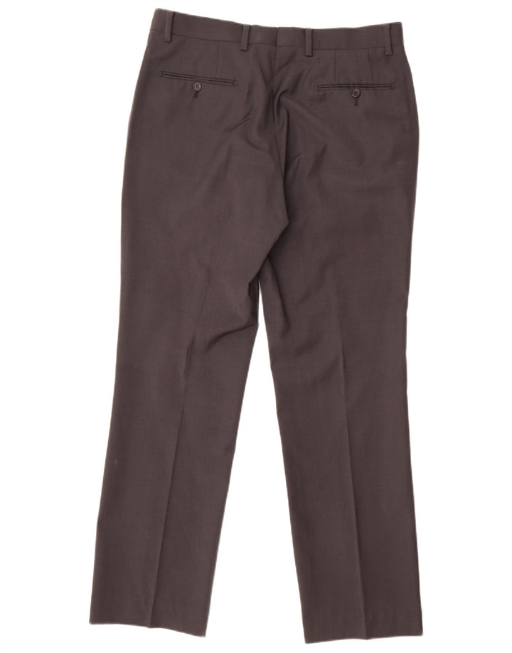 CALVIN KLEIN Mens Straight Suit Trousers IT 48 Medium W32 L30 Grey Wool