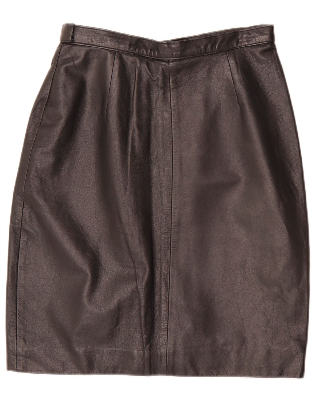 Vintage Womens Leather Skirt IT 44 Medium W28 Black