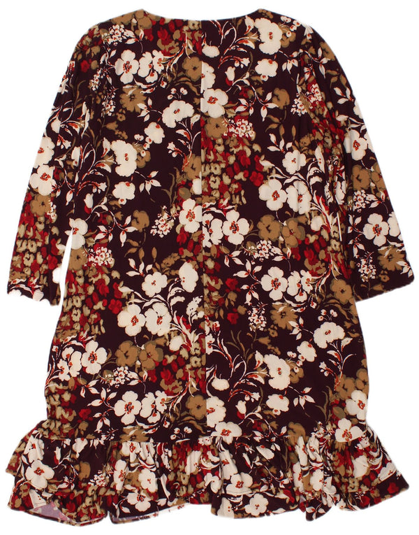 Tommy Hilfiger Womens 3/4 Sleeve Drop Waist Dress UK 16 Large Multicoloured