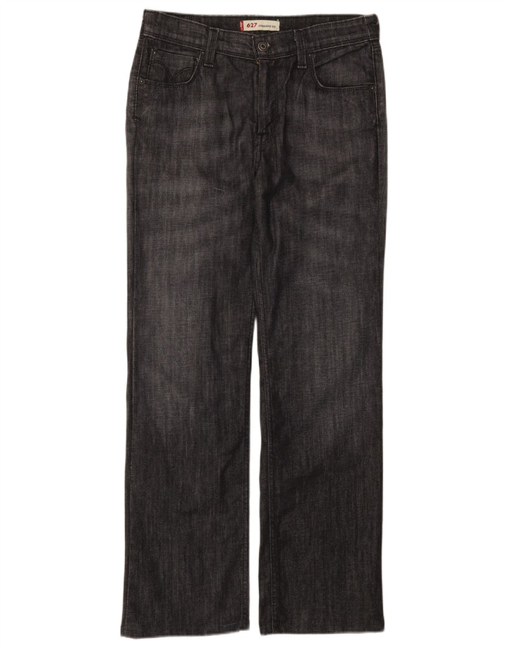Levi's Womens 627 Straight Jeans W30 L29 Grey Cotton
