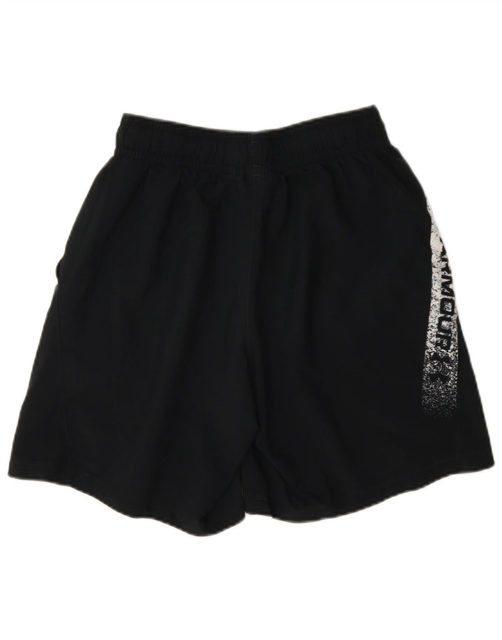 Under Armour Mens Graphic Sport Shorts Small Black Colourblock Polyester