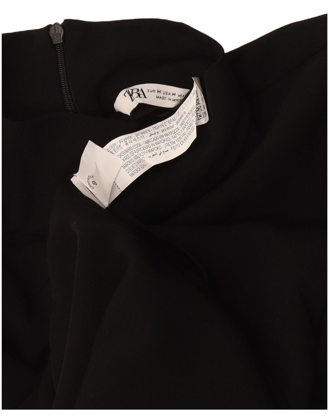 Zara Womens Long Sleeve Maxi Dress UK 12 Medium Black Polyester