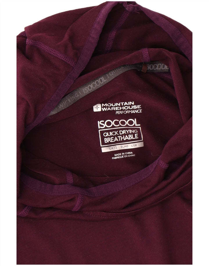 Mountain Warehouse Womens IsoCool Top Long Sleeve UK 12 Medium Burgundy