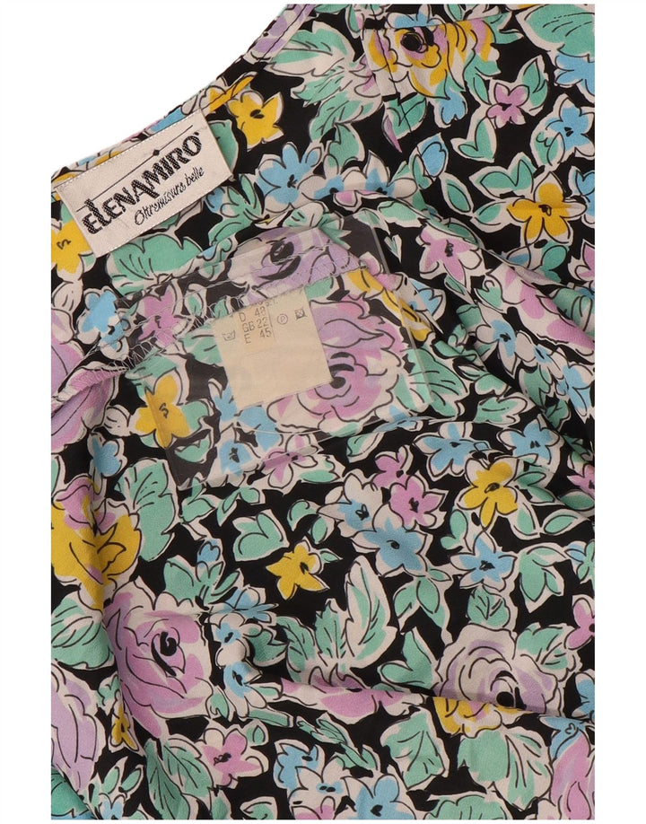 ELENA MIRO Womens Long Sleeve Peplum Dress UK 22 3XL Multicoloured Floral