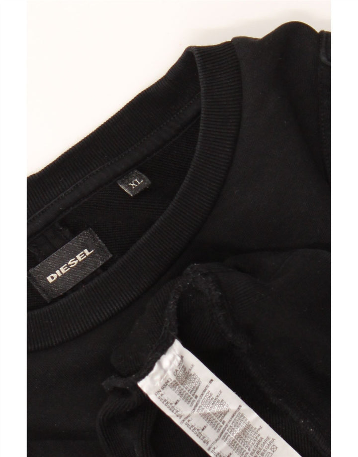 Diesel Mens Sweatshirt Jumper XL Black Cotton