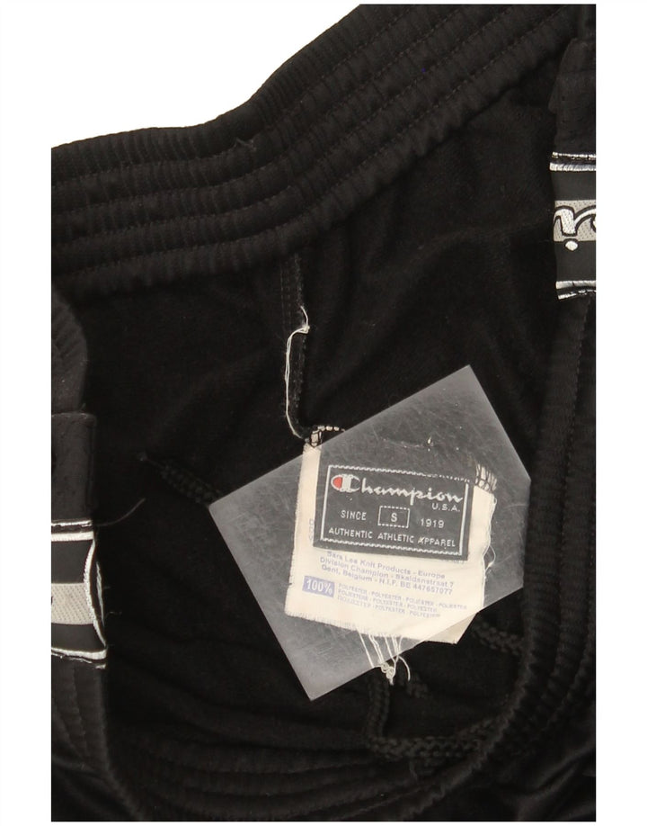 Champion Mens Graphic Tracksuit Trousers Small Black Polyester