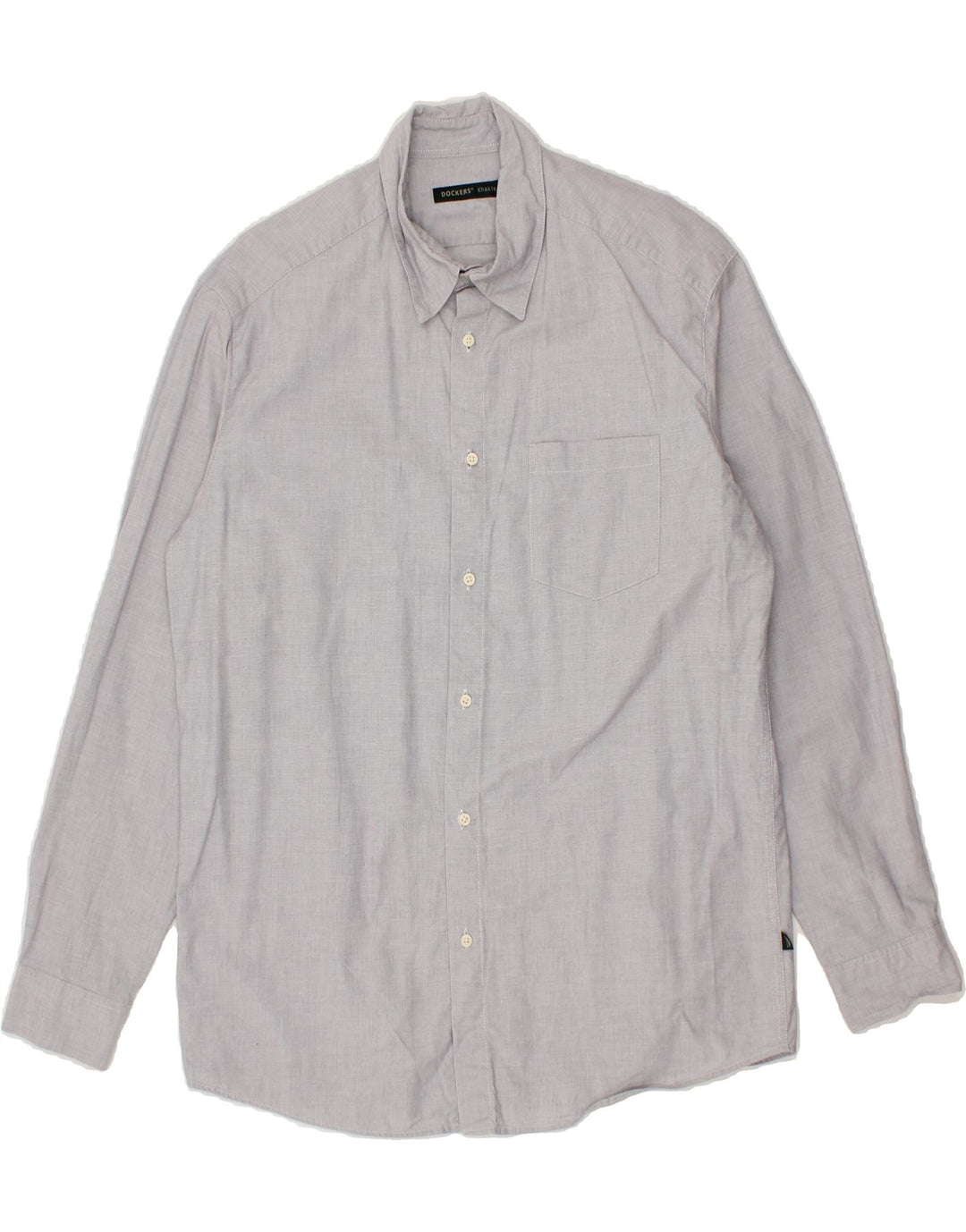 DOCKERS Mens Shirt Large Grey Cotton Vintage Dockers and Second-Hand Dockers from Messina Hembry 