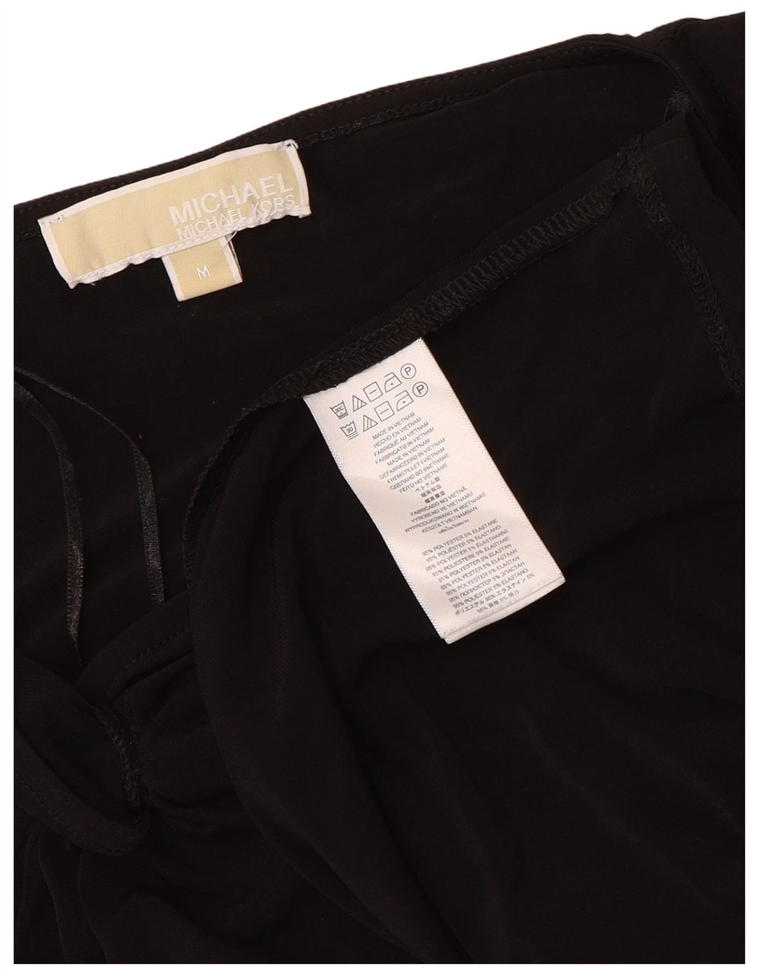 Michael Kors Womens Long Sleeve Bodycon Dress UK 14 Medium Black Polyester