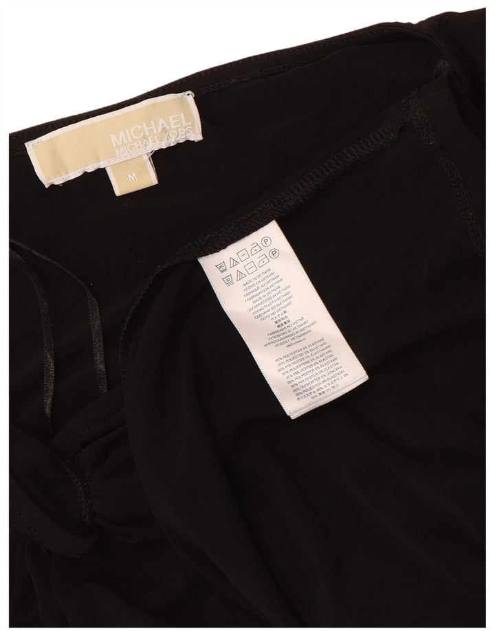 Michael Kors Womens Long Sleeve Bodycon Dress UK 14 Medium Black Polyester