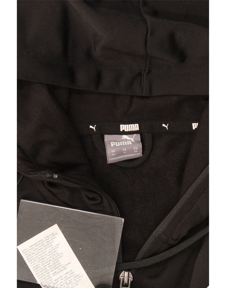 PUMA Mens Zip Hoodie Sweater XS Black Polyester