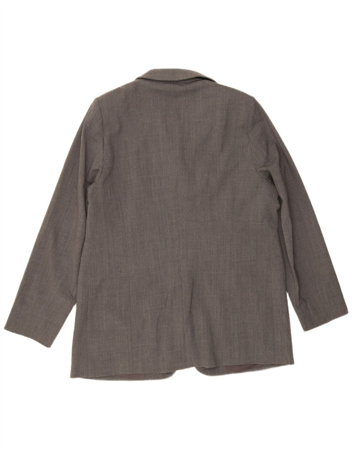 Marina Rinaldi Womens 3 Button Blazer Jacket Size 25 Large Grey Polyester