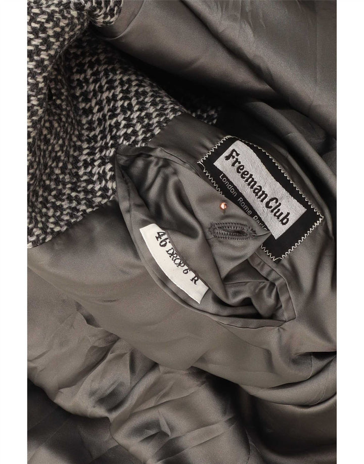 Freeman Mens Overcoat IT 46 Small Grey Flecked