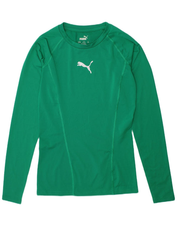 PUMA Girls Top Long Sleeve 13-14 Years  Green Polyester