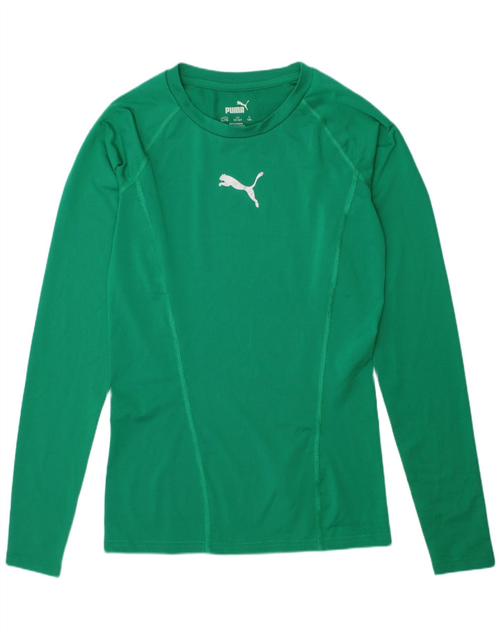 PUMA Girls Top Long Sleeve 13-14 Years  Green Polyester