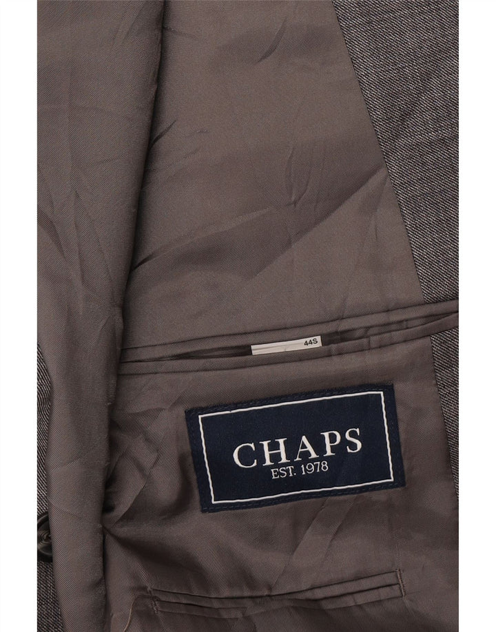 Chaps Mens 2 Button Blazer Jacket UK 44 2XL Grey Wool