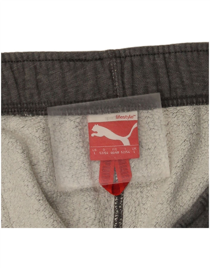 Puma Mens Graphic Tracksuit Trousers Joggers Large Grey