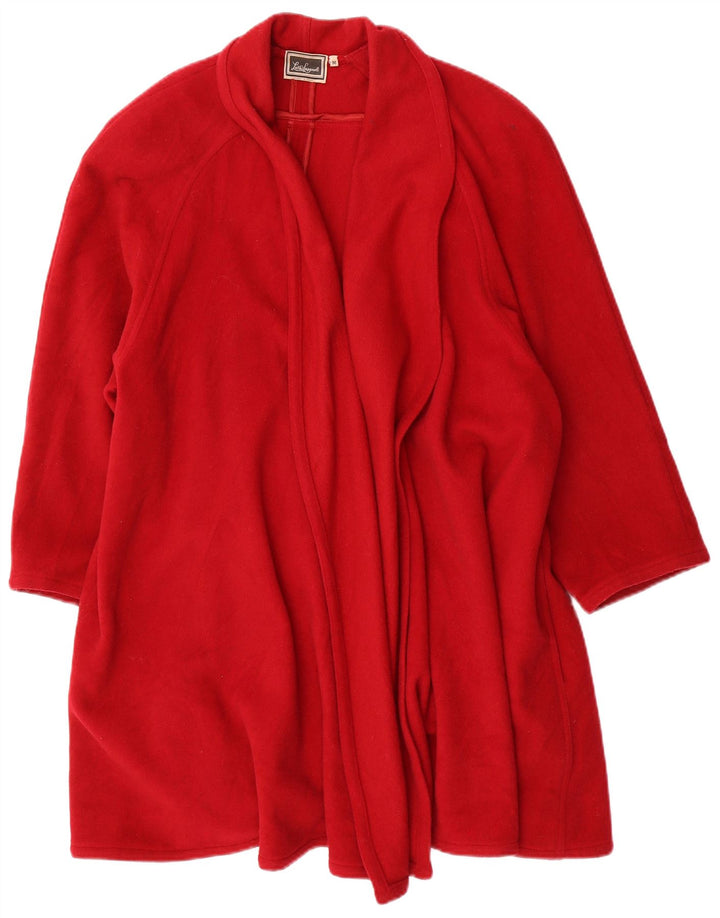 Luisa Spagnoli Womens Oversized Overcoat UK 14 Medium Red Wool