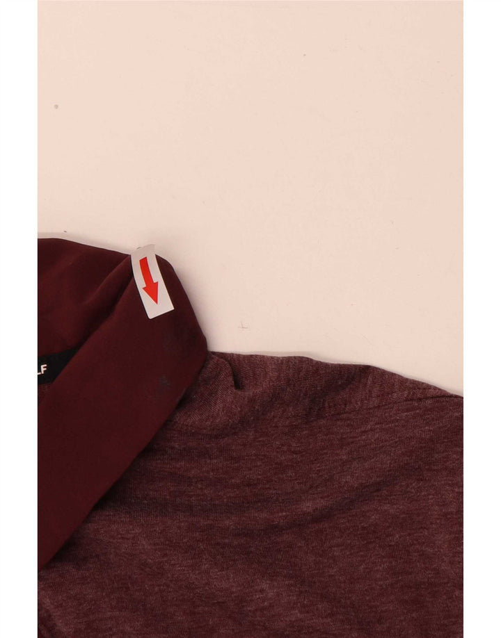 Nike Mens Golf Long Sleeve Polo Shirt Medium Burgundy Polyester
