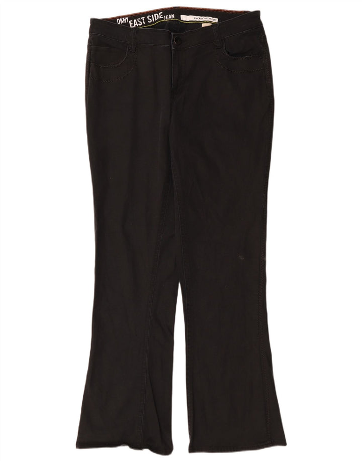 Dkny Womens Bootcut Jeans US 16 2XL W32 L31 Black Cotton
