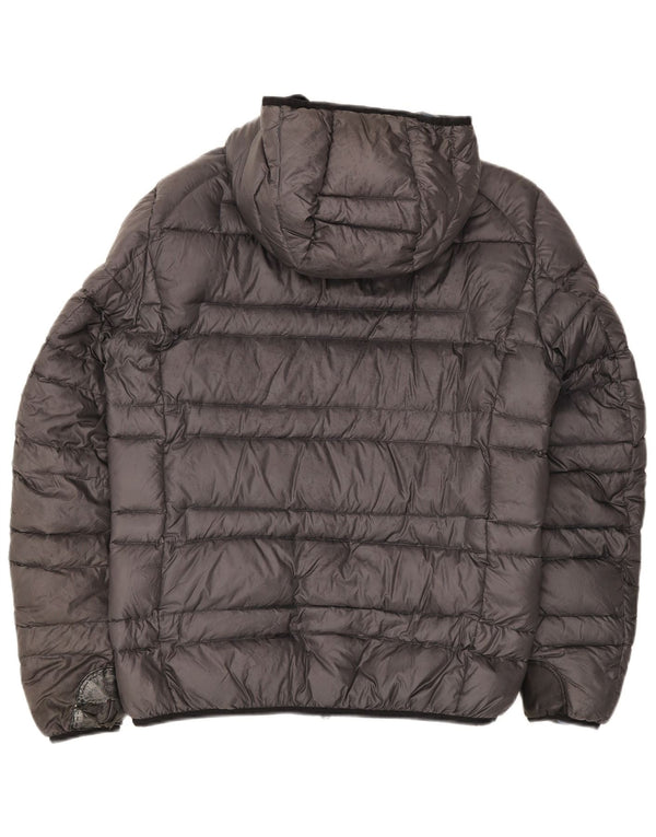 Blauer Mens Hooded Padded Jacket UK 40 Large Grey Polyamide