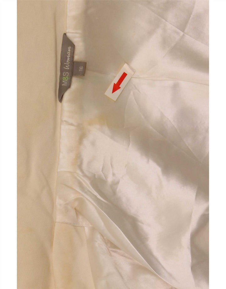 Marks & Spencer Womens Hooded Utility Jacket UK 16 Large Off White